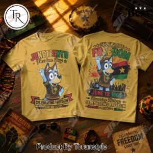 Bluey Juneteenth Freedom Day Commemorative T-Shirt