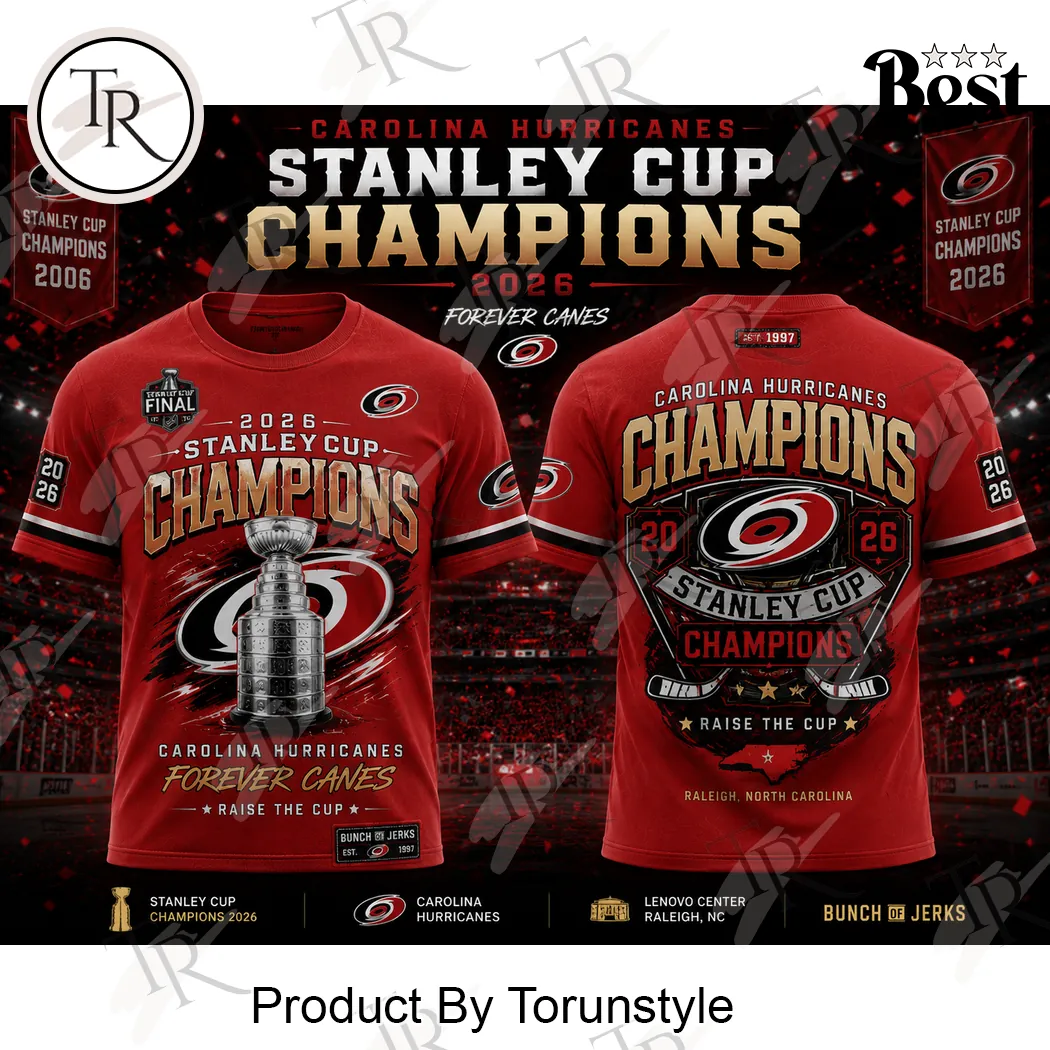 Carolina Hurricanes 2026 Stanley Cup Champions Commemorative Graphic Red Pullover Hoodie Carolina Hurricanes 2026 Stanley Cup Champions Commemorative Graphic Red Pullover Hoodie