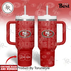 San Francisco 49ers Football Custom Name Number 40oz Tumbler San Francisco 49ers Football Custom Name Number 40oz Tumbler