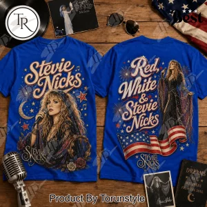 Stevie Nicks Red White and Blue Patriotic 4th of July Vintage Graphic T-Shirt Stevie Nicks Red White and Blue Patriotic 4th of July Vintage Graphic T-Shirt