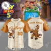 Toy Story 5 Buzz Lightyear Personalized Name Green and Cream Baseball Jersey Toy Story 5 Buzz Lightyear Personalized Name Green and Cream Baseball Jersey