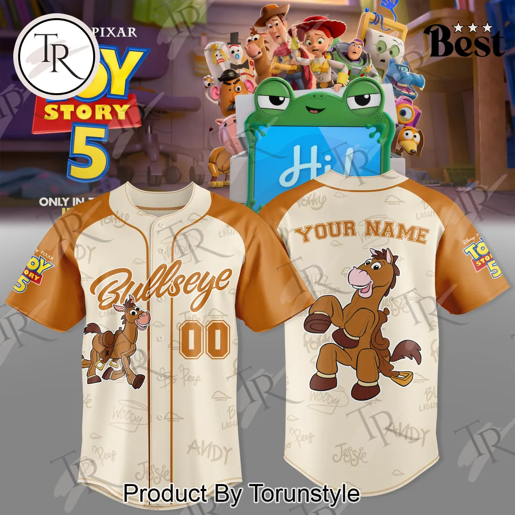 Disney Pixar Toy Story 5 Bullseye Personalized Custom Baseball Jersey Disney Pixar Toy Story 5 Bullseye Personalized Custom Baseball Jersey