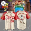 Toy Story 5 Buzz Lightyear Personalized Name Green and Cream Baseball Jersey Toy Story 5 Buzz Lightyear Personalized Name Green and Cream Baseball Jersey