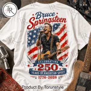 Bruce Springsteen America 250 Years of American Spirit 1776-2026 Patriotic Graphic T-Shirt