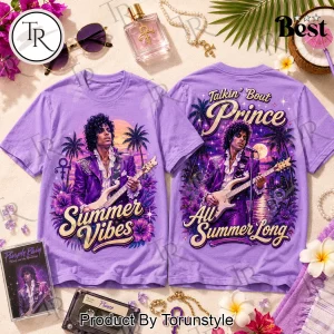 Prince Purple Rain Retro Tribute Summer Vibes Graphic T-Shirt