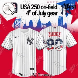 New York Yankees Judge USA 250 4th of July Baseball Jersey