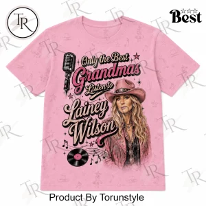Best Grandmas Listen To Lainey Wilson Country Music Fan Gift Pink Western Graphic T-Shirt
