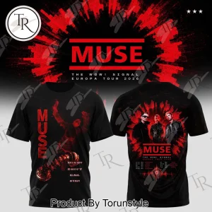 Muse The Wow Signal Europa Tour 2026 Commemorative Concert Graphic Pullover Hoodie