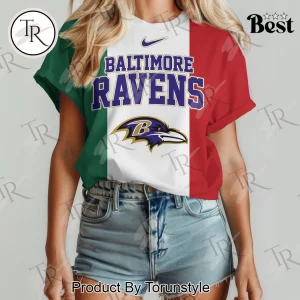 Baltimore Ravens Mexican Heritage Pride Fan Graphic Women’s T-Shirt