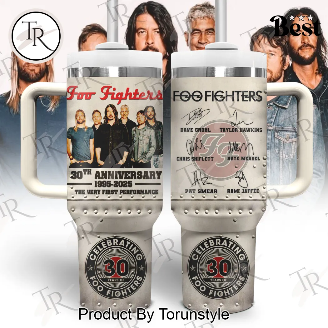 Foo Fighters 30th Anniversary Commemorative 40oz Tumbler Foo Fighters 30th Anniversary Commemorative 40oz Tumbler