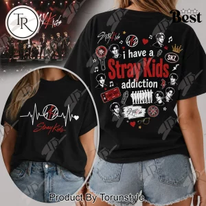 Stray Kids Heartbeat K-Pop Merch Double Sided Graphic T-Shirt