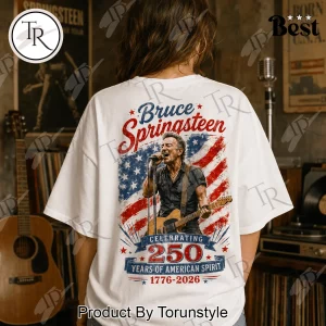 Bruce Springsteen America 250 Years of American Spirit 1776-2026 Patriotic Graphic T-Shirt