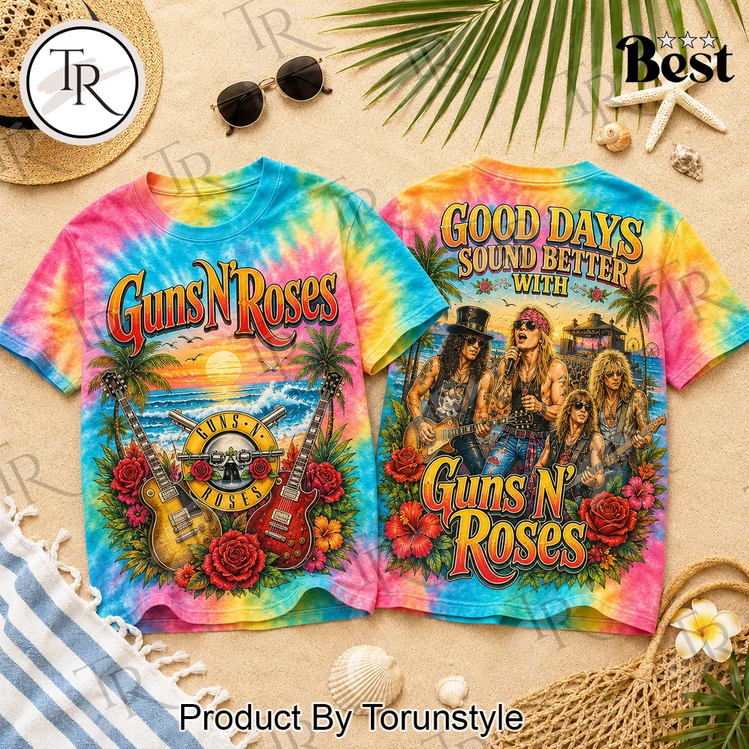 Guns N' Roses GNR Good Days Summer Beach Vintage Graphic T-Shirt Guns N' Roses GNR Good Days Summer Beach Vintage Graphic T-Shirt
