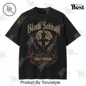 Black Sabbath Vintage Washed Gothic Rock Graphic T-Shirt