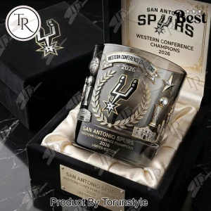 San Antonio Spurs 2026 Western Conference Champions Commemorative Limited Edition Luxury Whiskey Glass