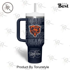 Custom Name Chicago Bears NFL Insulated 40oz Tumbler