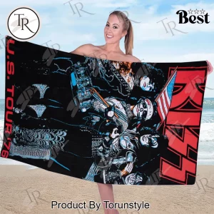 KISS U.S. Tour ’76 Classic Band Art Beach Towel