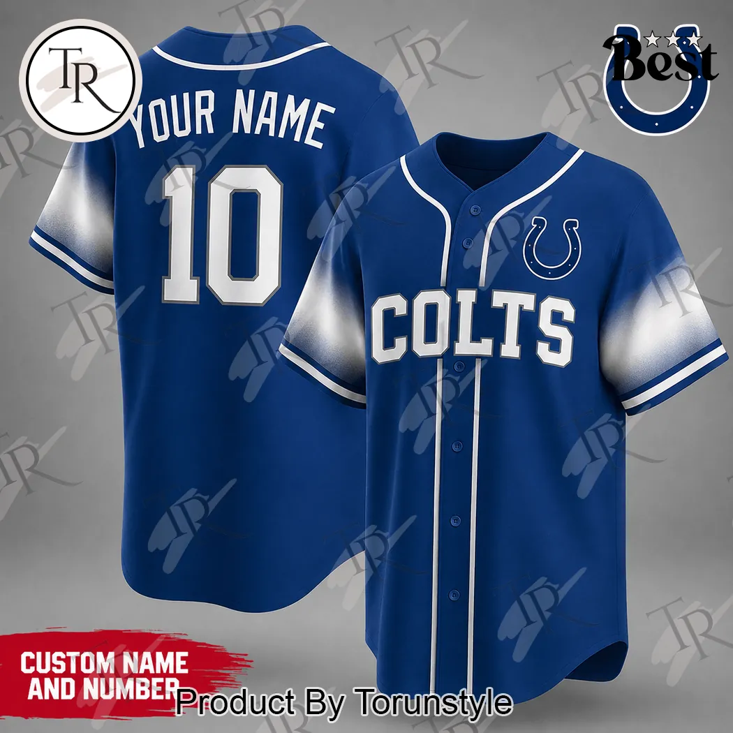 Indianapolis Colts Custom Name & Number Baseball Jersey Indianapolis Colts Custom Name & Number Baseball Jersey