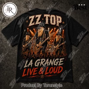 ZZ Top Texas Rock Legends Sharp Dressed Man La Grange Graphic T-Shirt