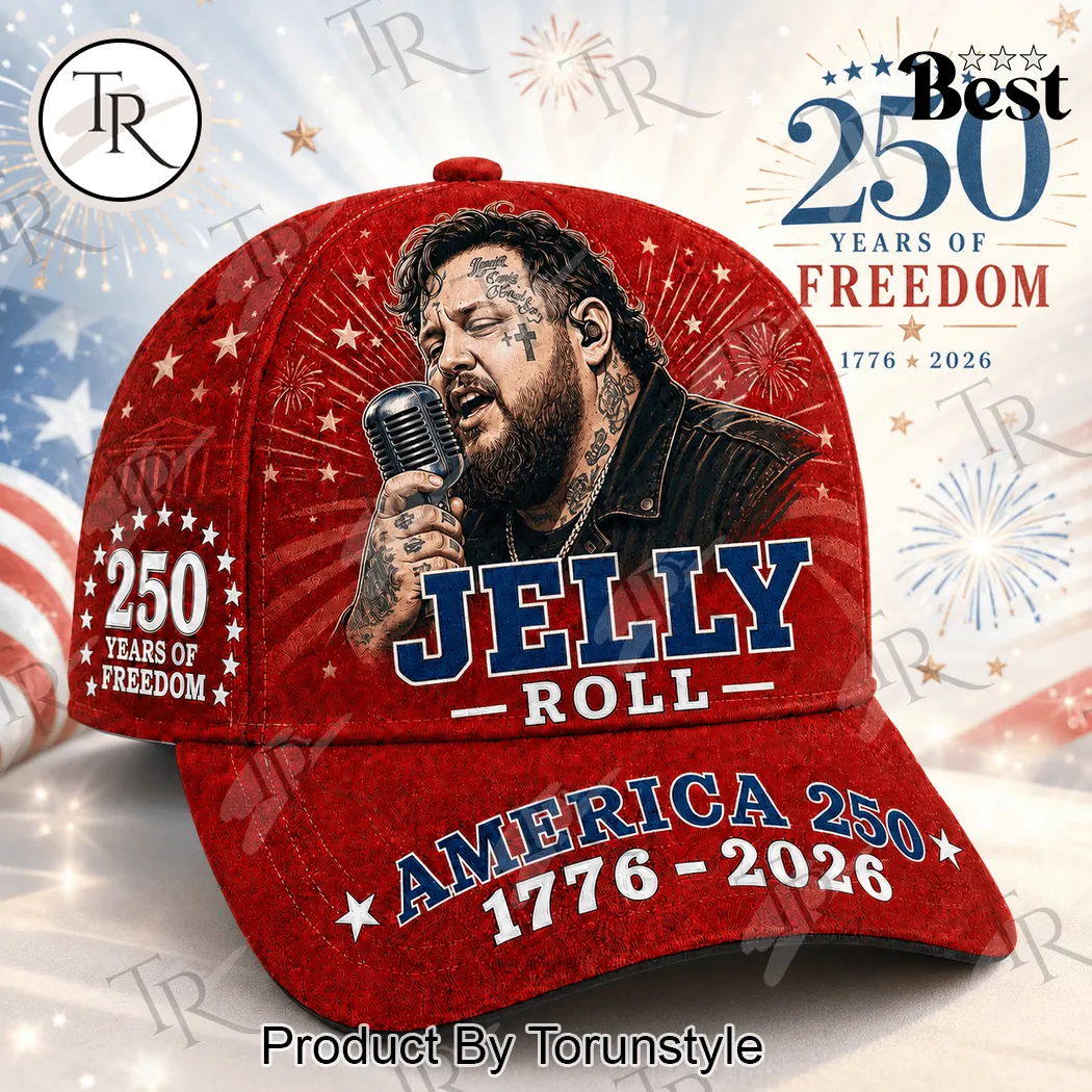 Jelly Roll America 250 Years of Freedom Patriotic 1776-2026 Commemorative Classic Cap Jelly Roll America 250 Years of Freedom Patriotic 1776-2026 Commemorative Classic Cap