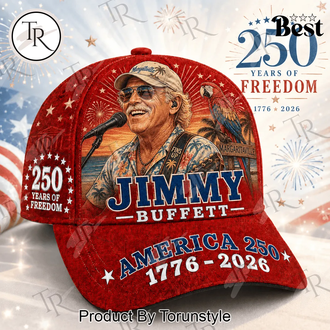 Jimmy Buffett Margaritaville 250 Years Of Freedom Patriotic Classic Cap Jimmy Buffett Margaritaville 250 Years Of Freedom Patriotic Classic Cap