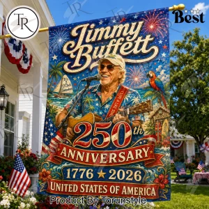 Jimmy Buffett United States 1776-2026 Freedom 250th Anniversary Garden Flag