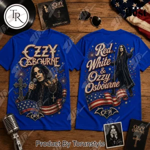 Ozzy Osbourne Red White and Blue Patriotic Rock Vintage Graphic T-Shirt Ozzy Osbourne Red White and Blue Patriotic Rock Vintage Graphic T-Shirt