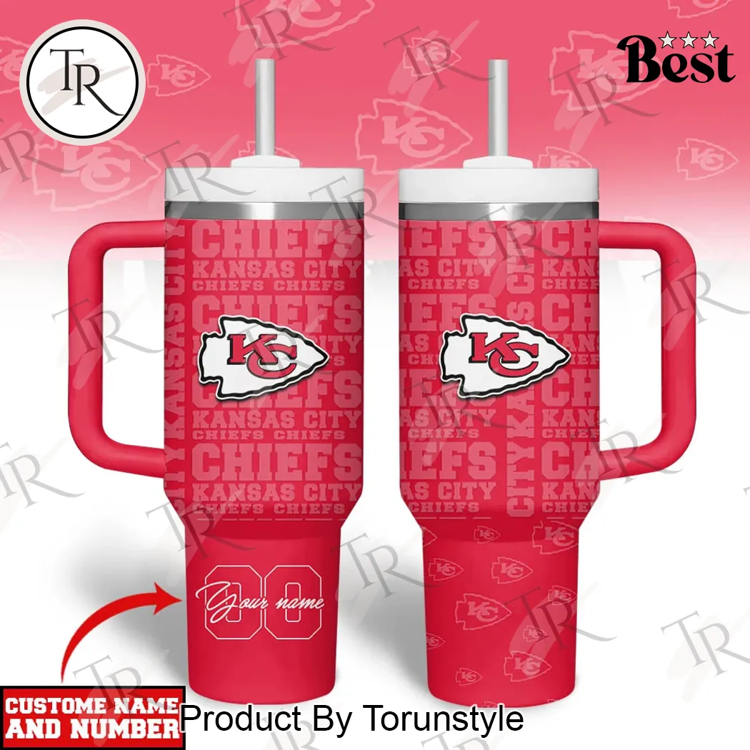 Kansas City Chiefs Team Spirit Custom Name and Number 40oz Tumbler Kansas City Chiefs Team Spirit Custom Name and Number 40oz Tumbler