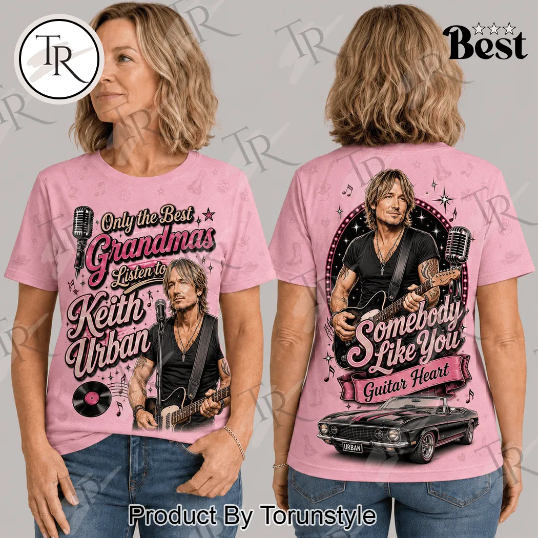 Keith Urban Somebody Like You Guitar Heart Pink Graphic Country Music T-Shirt Keith Urban Somebody Like You Guitar Heart Pink Graphic Country Music T-Shirt