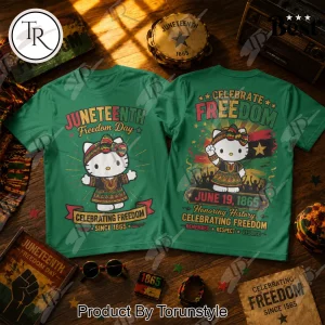 Juneteenth Hello Kitty Freedom Day Celebration T-Shirt