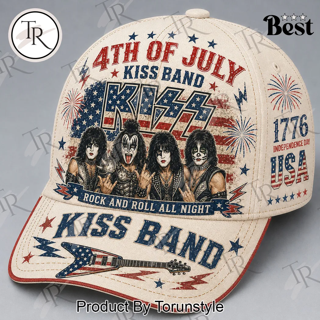 KISS Band 4th of July Patriotic American Flag Vintage Rock Music Baseball Cap KISS Band 4th of July Patriotic American Flag Vintage Rock Music Baseball Cap