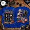 Bon Jovi Red White and Blue Patriotic Rock Band Vintage Graphic T-Shirt