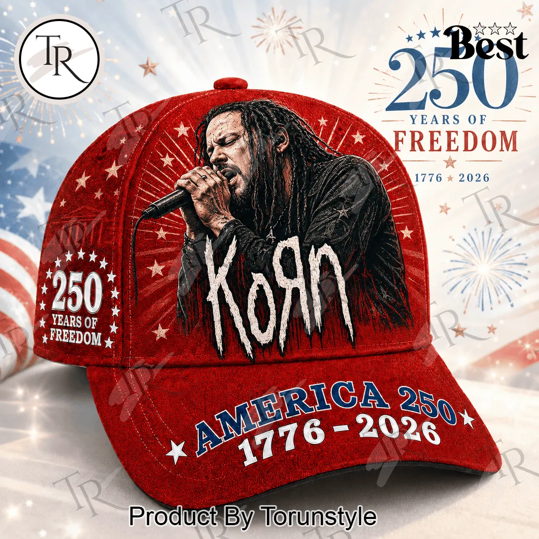 KORN Band 250 Years Of Freedom Anniversary Commemorative Baseball Cap KORN Band 250 Years Of Freedom Anniversary Commemorative Baseball Cap