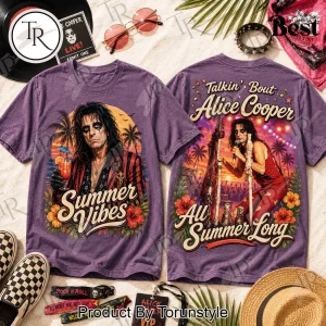Alice Cooper Summer Vibes Retro Rock Band Graphic T-Shirt