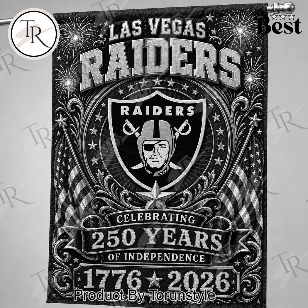 Las Vegas Raiders 250 Years Independence Commemorative Garden Flag Las Vegas Raiders 250 Years Independence Commemorative Garden Flag