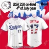 New York Yankees Judge USA 250 4th of July Baseball Jersey