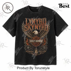 Lynyrd Skynyrd  Vintage Wash Southern Rock Eagle Graphic T-Shirt