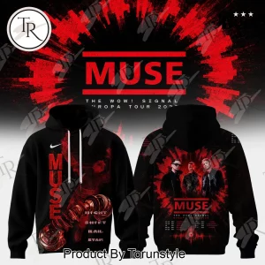 Muse The Wow Signal Europa Tour 2026 Commemorative Concert Graphic Pullover Hoodie Muse The Wow Signal Europa Tour 2026 Commemorative Concert Graphic Pullover Hoodie