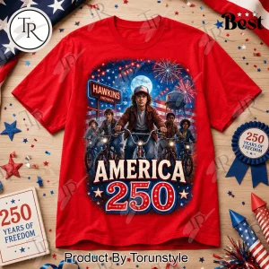 Stranger Things 250 Years of Freedom Patriotic T-Shirt