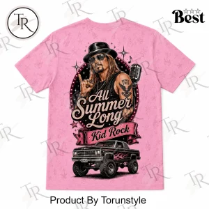 Kid Rock Only The Best Grandmas Listen To Kid Rock Pink Retro Music Graphic T-Shirt
