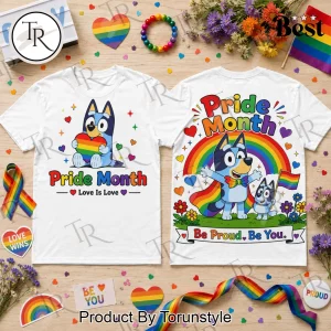 Bluey Pride Month Rainbow Love Is Love T-Shirt