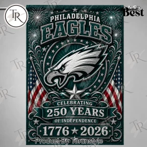 Philadelphia Eagles 250th Anniversary Independence Patriotic Garden Flag