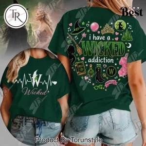 Wicked Musical Elphaba Glinda Heartbeat Graphic 3D T-Shirt