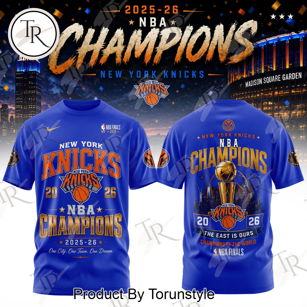 New York Knicks 2026 NBA Champions Commemorative Graphic Pullover Hoodie New York Knicks 2026 NBA Champions Commemorative Graphic Pullover Hoodie