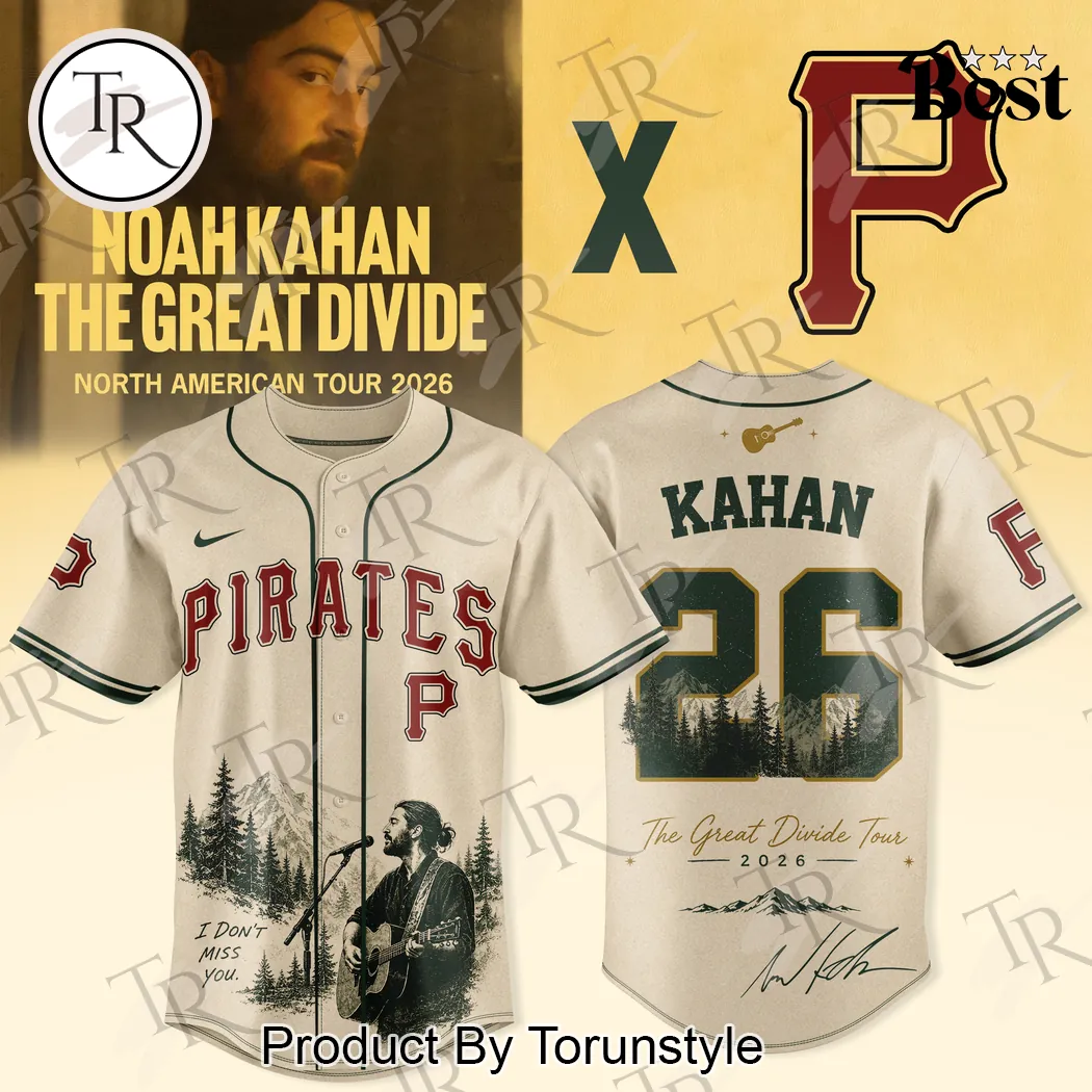 Noah Kahan Great Divide Tour 2026 MLB Pirates Baseball Jersey Noah Kahan Great Divide Tour 2026 MLB Pirates Baseball Jersey