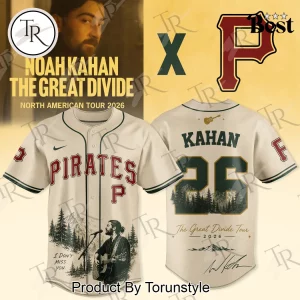 Noah Kahan Great Divide Tour 2026 MLB Pirates Baseball Jersey