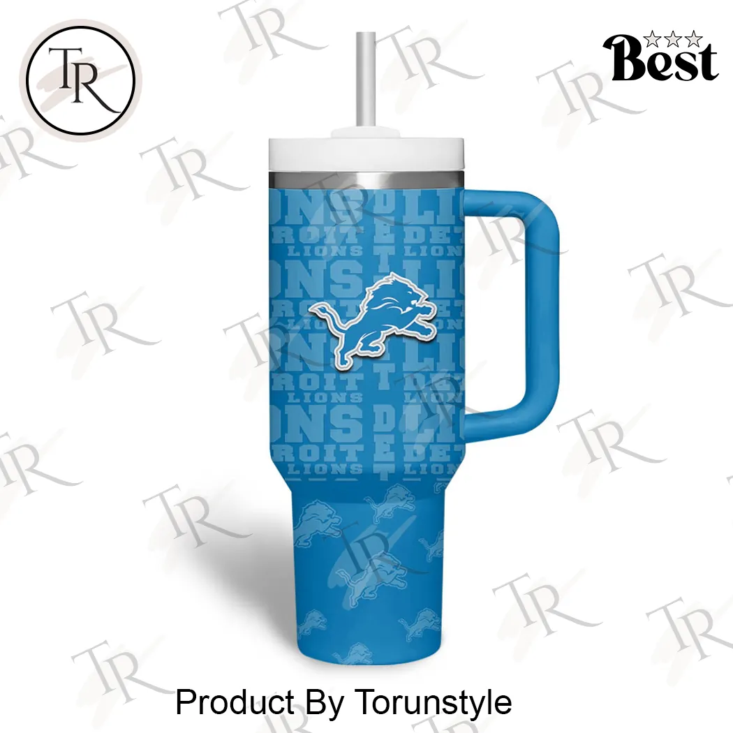 Official NFL Detroit Lions Personalized Custom Name Number 40oz Tumbler Official NFL Detroit Lions Personalized Custom Name Number 40oz Tumbler