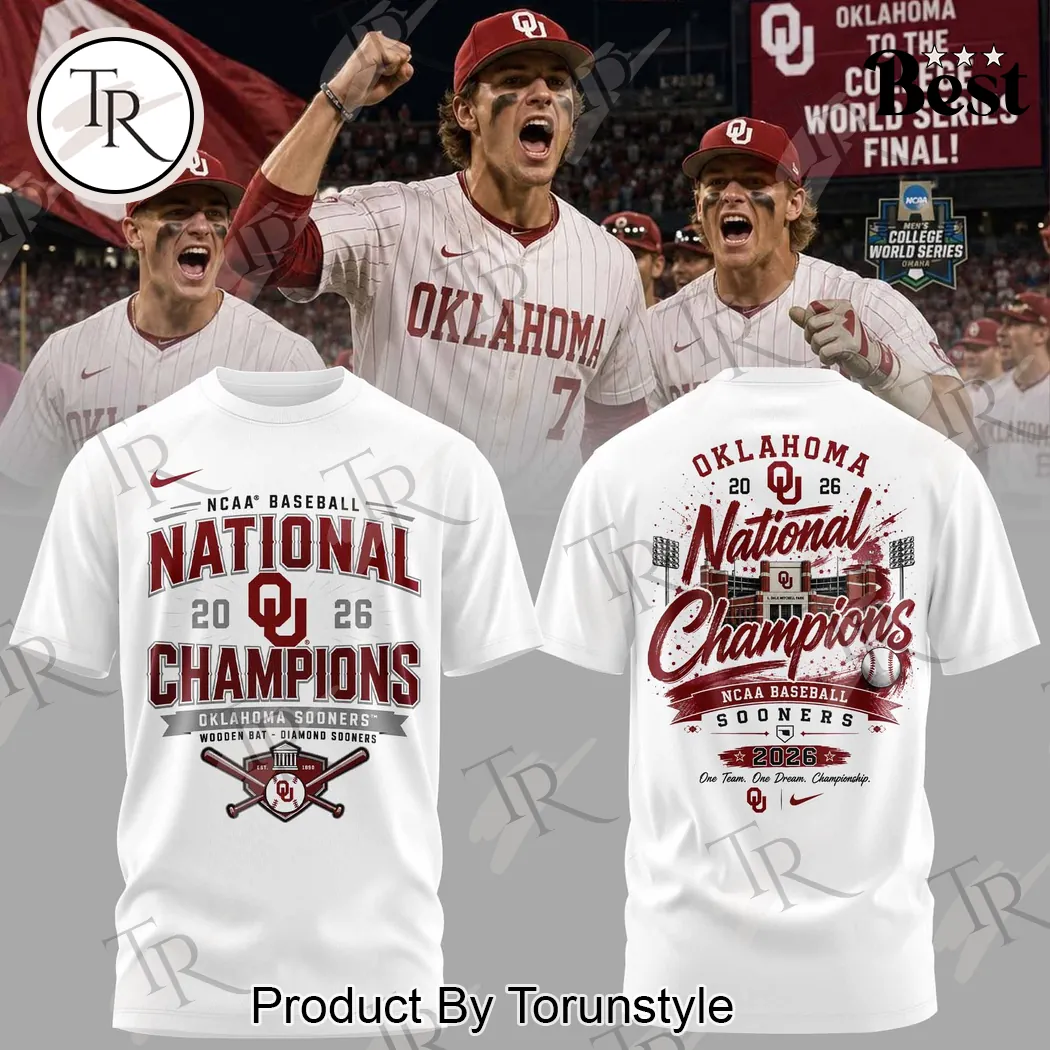 Oklahoma Sooners 2026 NCAA Baseball National Champions Commemorative White Pullover Hoodie Oklahoma Sooners 2026 NCAA Baseball National Champions Commemorative White Pullover Hoodie