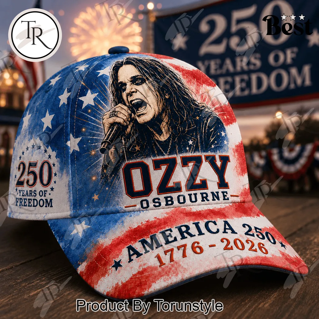 Ozzy Osbourne America 250 Years of Freedom Patriotic Commemorative Classic Cap Ozzy Osbourne America 250 Years of Freedom Patriotic Commemorative Classic Cap
