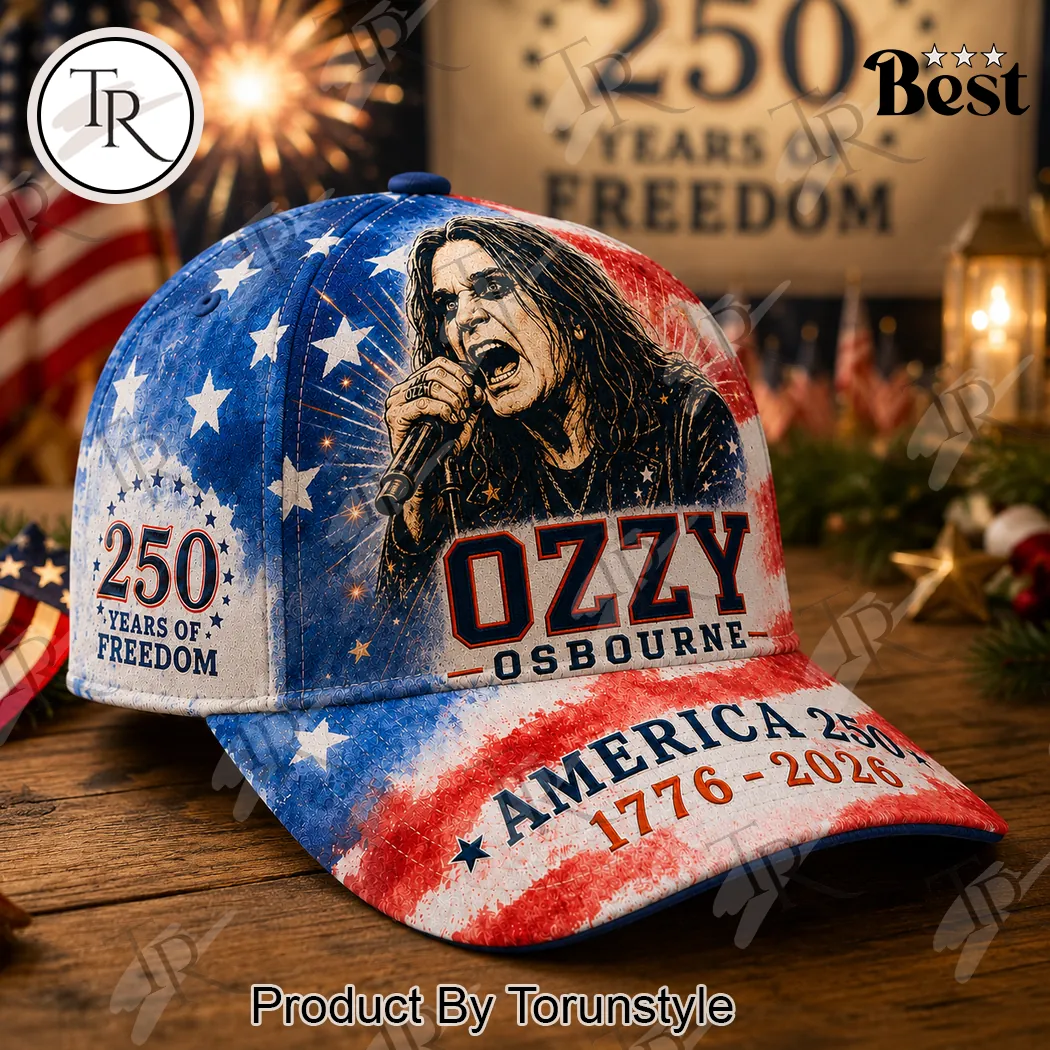 Ozzy Osbourne America 250 Years of Freedom Patriotic Commemorative Classic Cap Ozzy Osbourne America 250 Years of Freedom Patriotic Commemorative Classic Cap